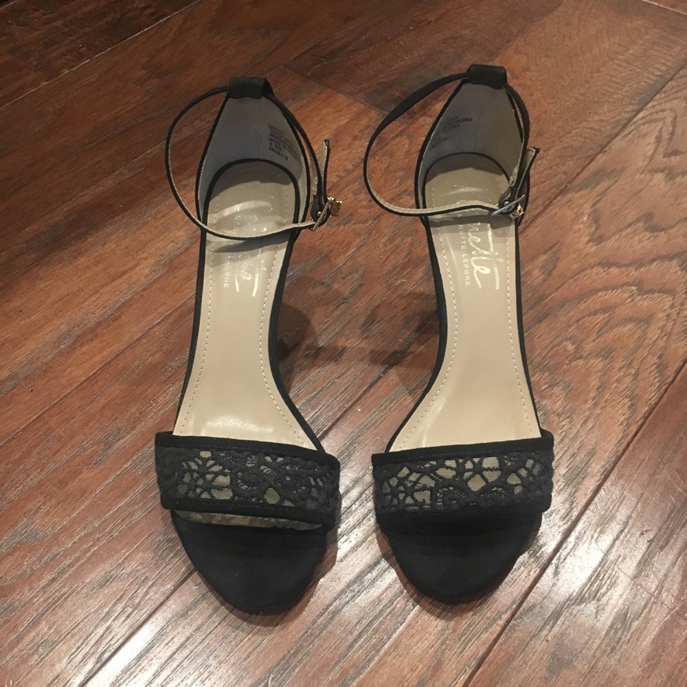 Nanette Lepore black heels Sz 6.5 - WORN ONCE!!